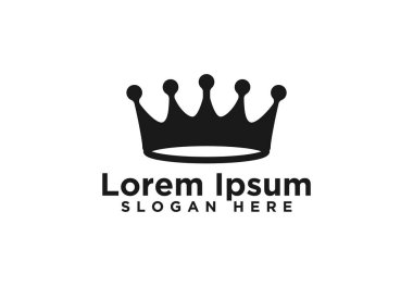 Vintage Creative Crown soyut Logo tasarım vektör şablonu. Vintage Crown Logo Royal King Queen Logo tasarım, Vektör İllüstrasyon