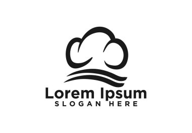 Soyut şef şapka logo tasarımı, Vektör illüstrasyon