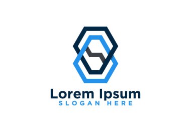 İlk Logo, Harf S, Modern Logo Tasarımları Vektör İllüstrasyon