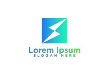 İlk S Modern Logo Tasarımları Vektör İllüstrasyon