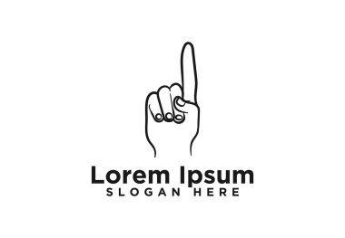 işaret parmağı Logo Tasarımları Vektör İllüstrasyon