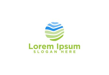 Soyut Arazi Logo Tasarımları Vektör İllüstrasyon