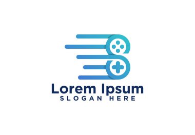 Leter S, Hız Oyun Logo Tasarımları Vektör İllüstrasyon