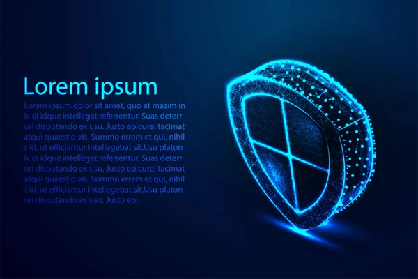 Soyut düşük poli, Üçgen, nokta, çizgi, çokgen. Mavi arka planı parlat, Vektör çizimi