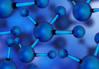 Molekülleri tasarlamak. Vektör çizim. Atomlar. Başlık sayfası veya el ilanı için tıbbi geçmişi
