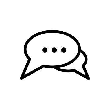 baloncuk sohbeti, mesaj, iletişim sembolü simgesi simgesi, Vektör İllüstrasyonu