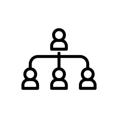 Liderlik bağlantısı, toplum sembolü simgesi simgesi, Vektör İllüstrasyonu