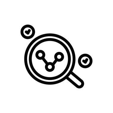 veri analitik sembol çizgisi simgesi, Vektör İllüstrasyonu