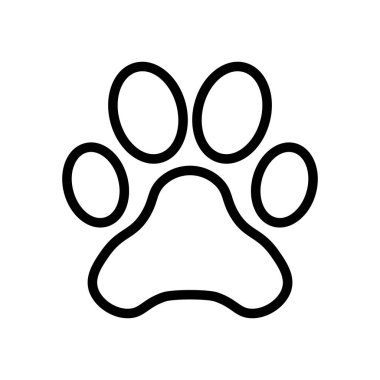 köpek patisi sembolü simgesi, Vektör İllüstrasyonu