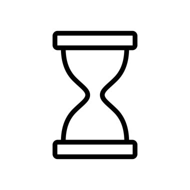 Kum saati sembolü simgesi, Vektör İllüstrasyonu