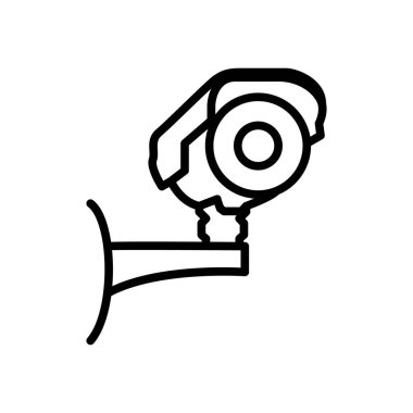 Kamera güvenlik sembolü simgesi simgesi, Vektör İllüstrasyonu