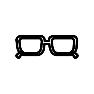 Göz camı, inek sembolü simgesi, Vektör İllüzyonu