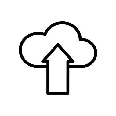 gönderme, bulut sembolü simgesi simgesi, Vektör İllüstrasyonu