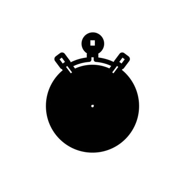 Kronometre sembolü simgesi, Vektör İllüstrasyonu