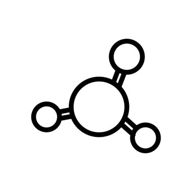 Molekül sembolü simgesi, Vektör İllüstrasyonu
