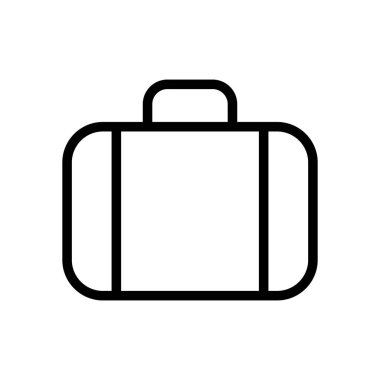 Beyaz arkaplanda izole edilmiş evrak çantası sembolleri vektör çizimi