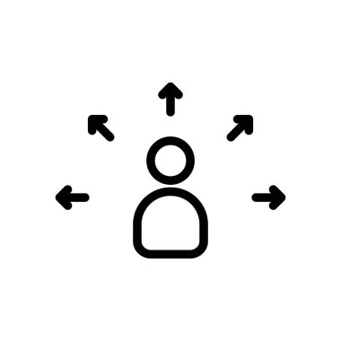 Beyaz arkaplanda izole edilmiş insan bağlantı simgesi vektör illüstrasyonu
