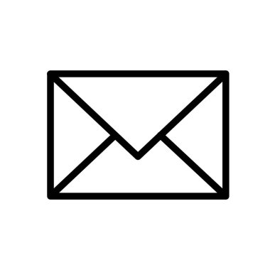 Zarf simgesi. Satır simgesi Vektör İllüstrasyonu Beyaz Arkaplanda İzole Edildi