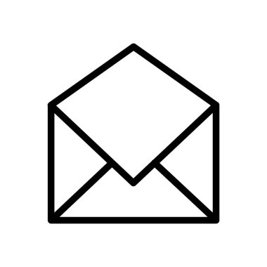 Zarf simgesi. Satır simgesi Vektör İllüstrasyonu Beyaz Arkaplanda İzole Edildi