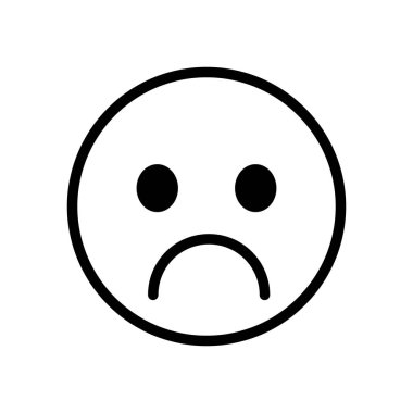 Üzgün insanlar beyaz arkaplanda izole edilmiş Simge vektör illüstrasyonu