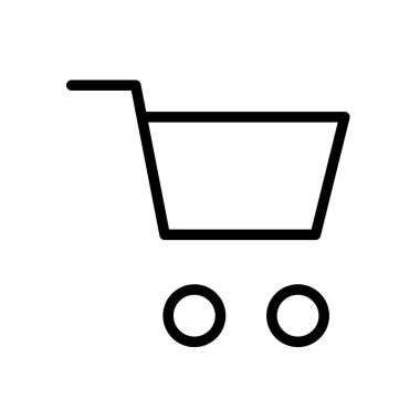 Trolley Simgesi çizimi beyaz arkaplanda izole edildi