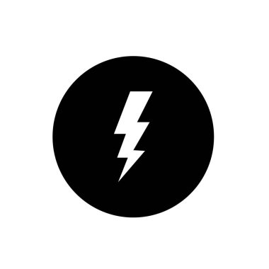 beyaz arkaplanda izole edilmiş yıldırım simgesi çizimi