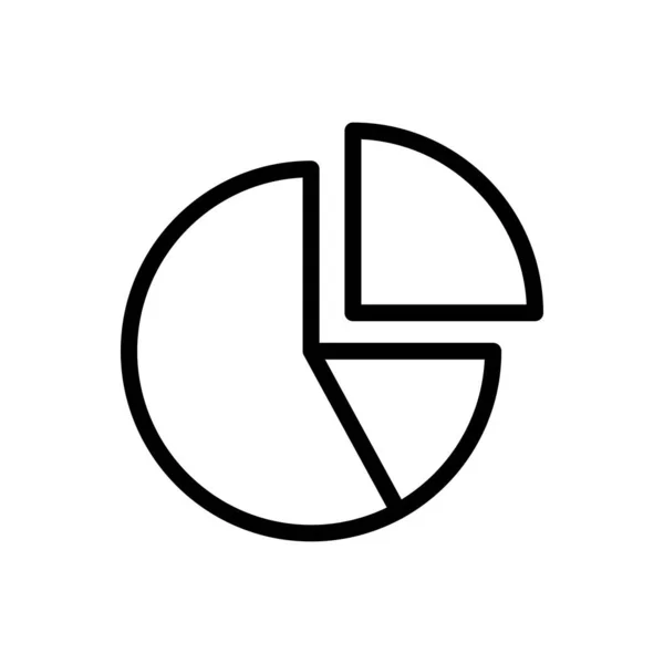 Cirkel Diagram Symbol Linje Ikon Vektor Illustration — Stock vektor