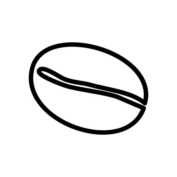 Symbol Kávové Zrno Řádek Ikona Vektorové Ilustrace — Stockový vektor