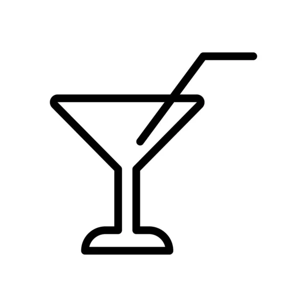 Ikon Baris Simbol Anggur Jerami Ilustrasi Vektor - Stok Vektor