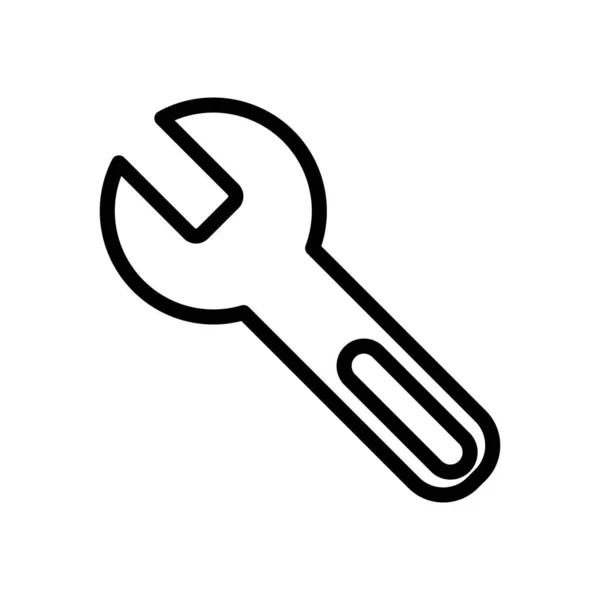 Key Workshop Symbol Line Icon Vector Illustration — Stock Vector