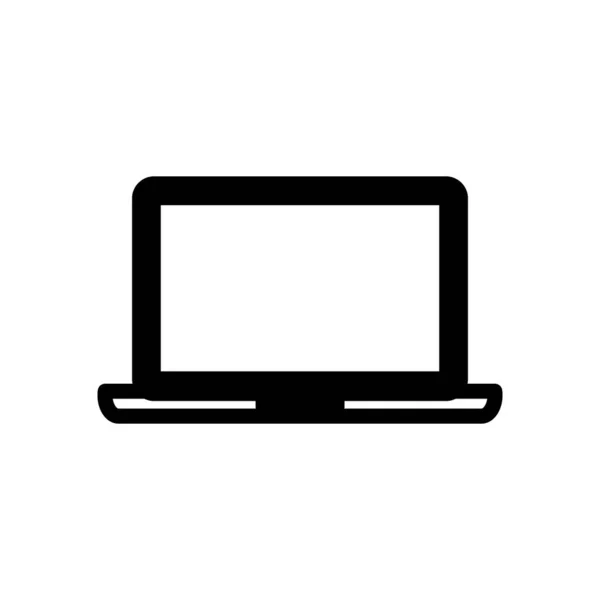 Laptop Symbolzeilensymbol Vektorillustration — Stockvektor