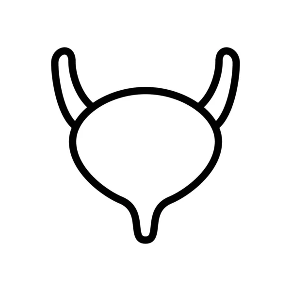 Ureter Symbol Line Icon Vector Illustration — Stock Vector