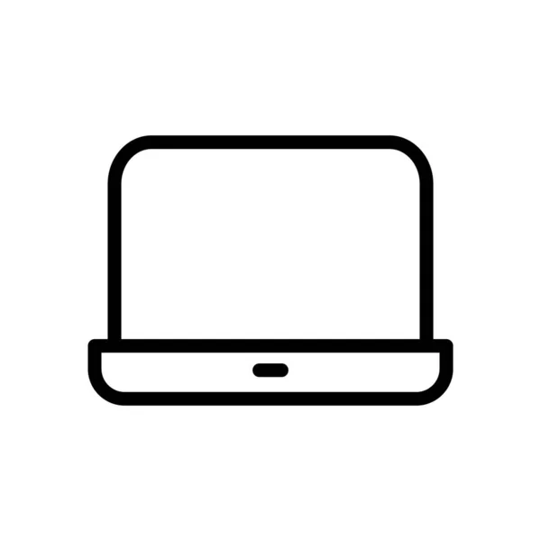 Laptop Symbolzeilensymbol Vektorillustration — Stockvektor
