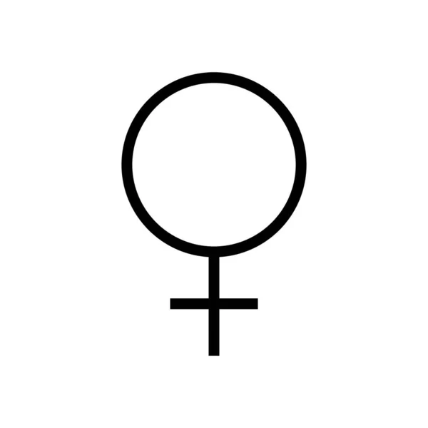 在白色背景上孤立的妇女符号向量图 — 图库矢量图片