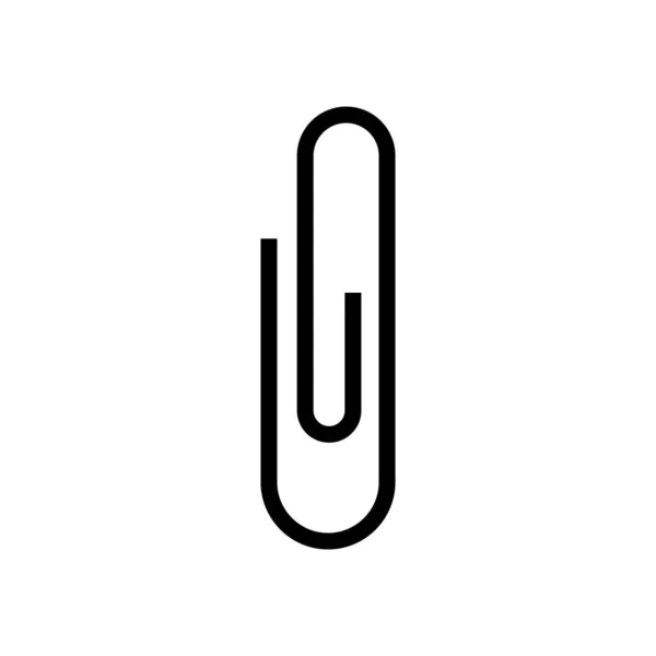 Paper Clip Symbol Vector Illustration Isolated White Background — Stock Vector