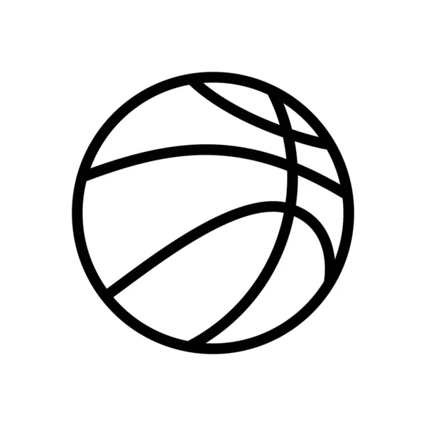Panier Ballon Symbole Vectoriel Illustration Isolé Sur Fond Blanc — Image vectorielle