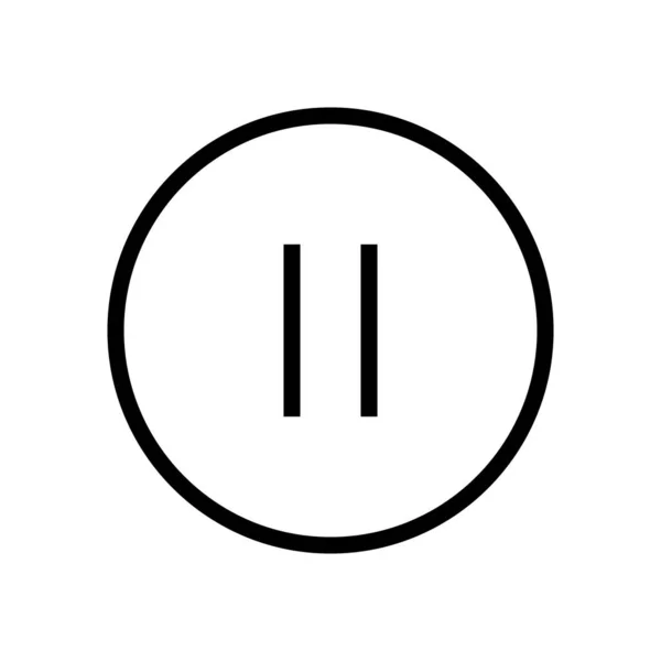 Botón Stop Símbolo Vector Ilustración Aislado Sobre Fondo Blanco — Archivo Imágenes Vectoriales