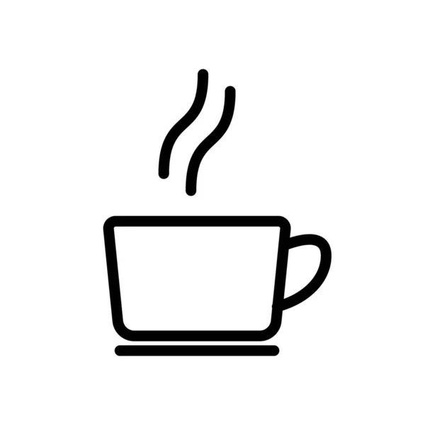 Kahve Fincanı Ikonu Seti Kahve Fincanı Koleksiyonu Sıcak Içecek Simgesi — Stok Vektör