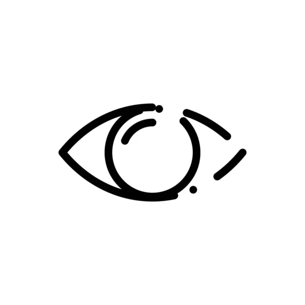 Eye Icon Illustration Isolerad Vit Bakgrund — Stock vektor