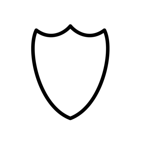Icono Escudo Ilustración Aislada Sobre Fondo Blanco — Vector de stock