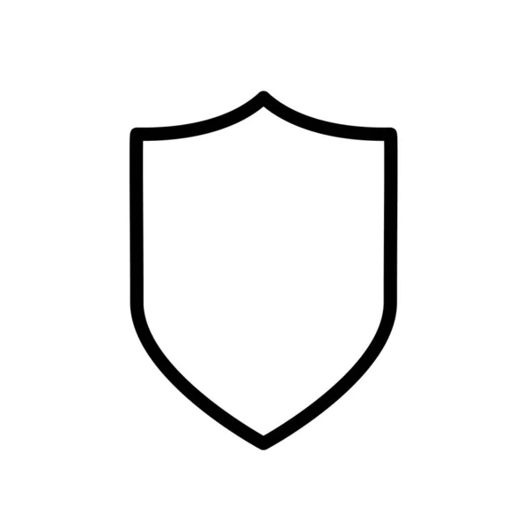 Ілюстрація Значка Щита Ізольована Білому Тлі — стоковий вектор