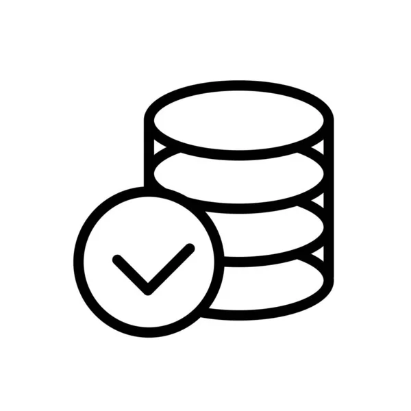 Icono Base Datos Ilustración Aislada Sobre Fondo Blanco — Vector de stock