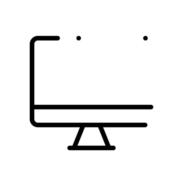 Ikona Komputerowa Ilustracja Izolowana Białym Tle — Wektor stockowy