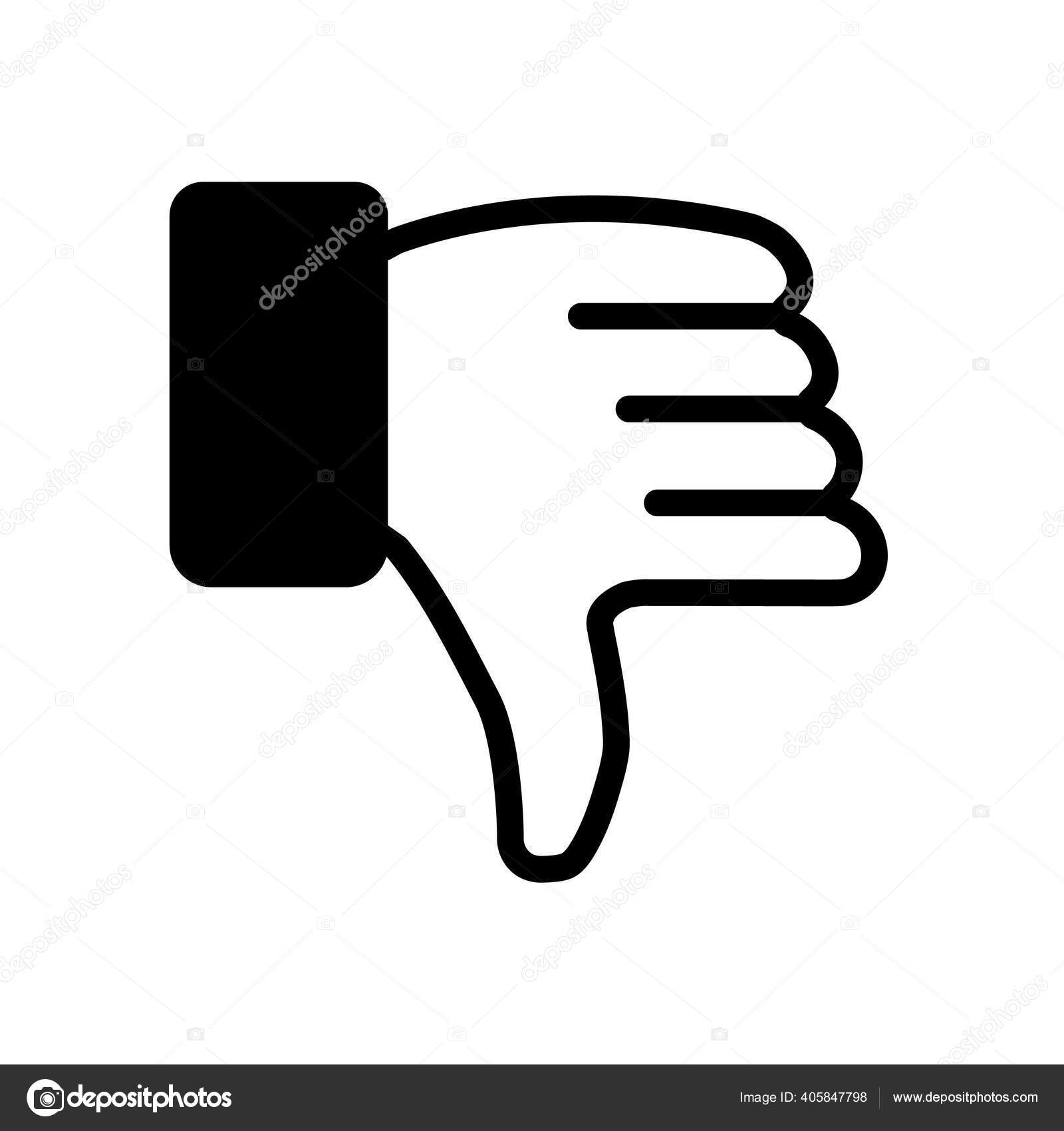 Thumb down icon against and no symbol flat Vector Image