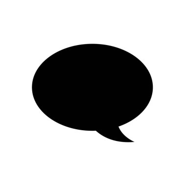 kabarcık şeması, ileti sembolü düz siyah çizgi simgesi, Vektör İllüstrasyonu