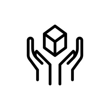 Dağıtım paketleme satırı simgesini beyaz arkaplanda izole edilmiş olarak kaydet