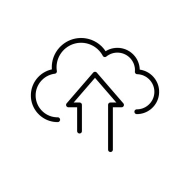 bulut gönderme satırı ikon vektör çizimi