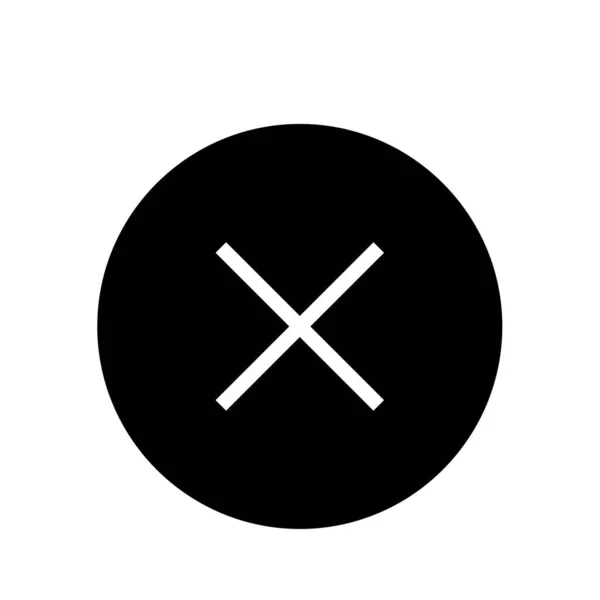Σταυρό Και Σύμβολο Επίπεδη Εικόνα Μαύρο Διάνυσμα Εικονογράφηση — Διανυσματικό Αρχείο