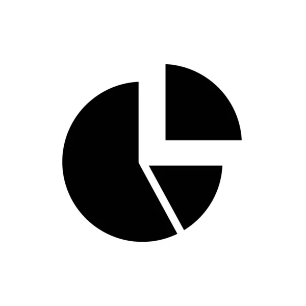 Círculo Gráfico Símbolo Plano Negro Línea Icono Vector Ilustración — Vector de stock