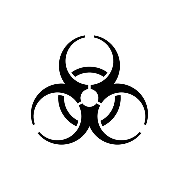 Химическое Вещество Символ Опасности Плоская Черная Линия Значок Векторная Иллюстрация — стоковый вектор